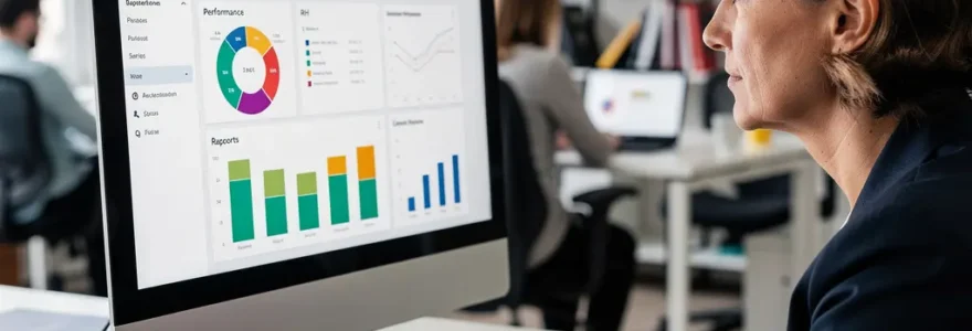 Responsable formation consultant un tableau de bord logiciel gestion formation sur écran