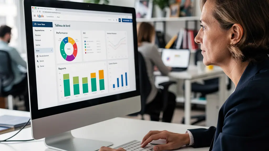 Responsable formation consultant un tableau de bord logiciel gestion formation sur écran